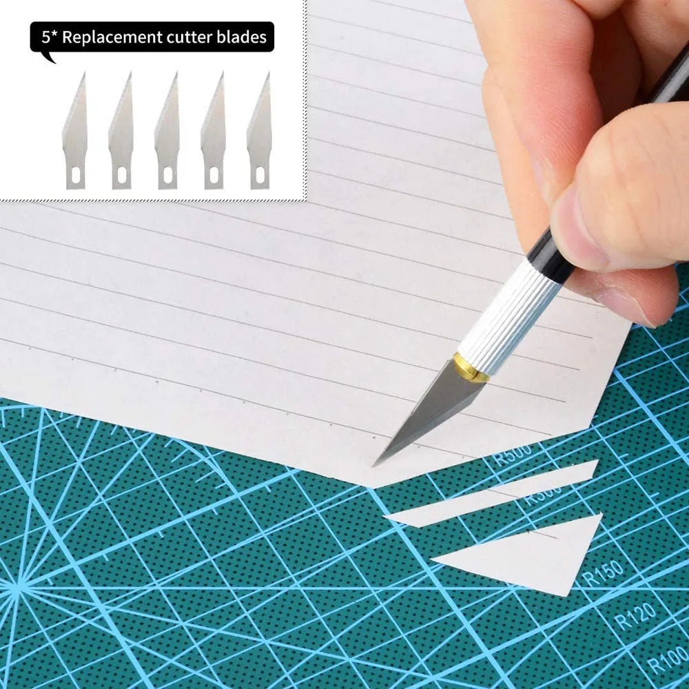 Rotary Cutter Kit with Cutting Mat, Patchwork Ruler & Fabric Sewing Clips
