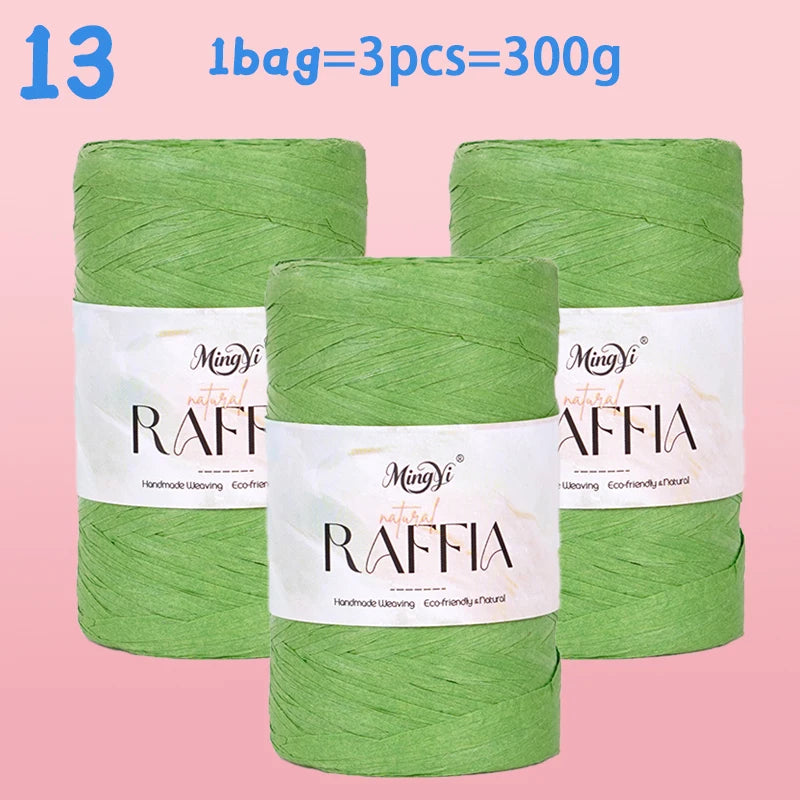Yarn, Raffia-Style for Handmade Hats, Bags, Floor Mats & Storage Crafts