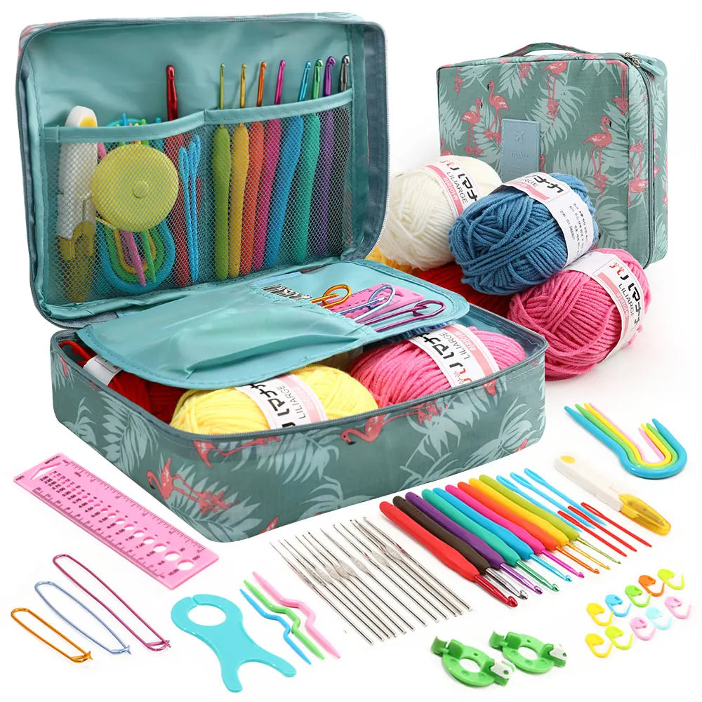 Crochet Tool Set for Beginners, Handmade Yarn Crafts & Needlework Gifts