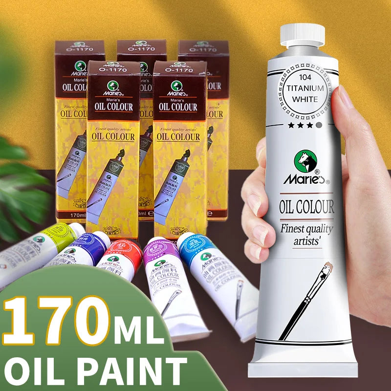 Marie's Oil Paint — 170ml Large Tube, 16 Colors Available