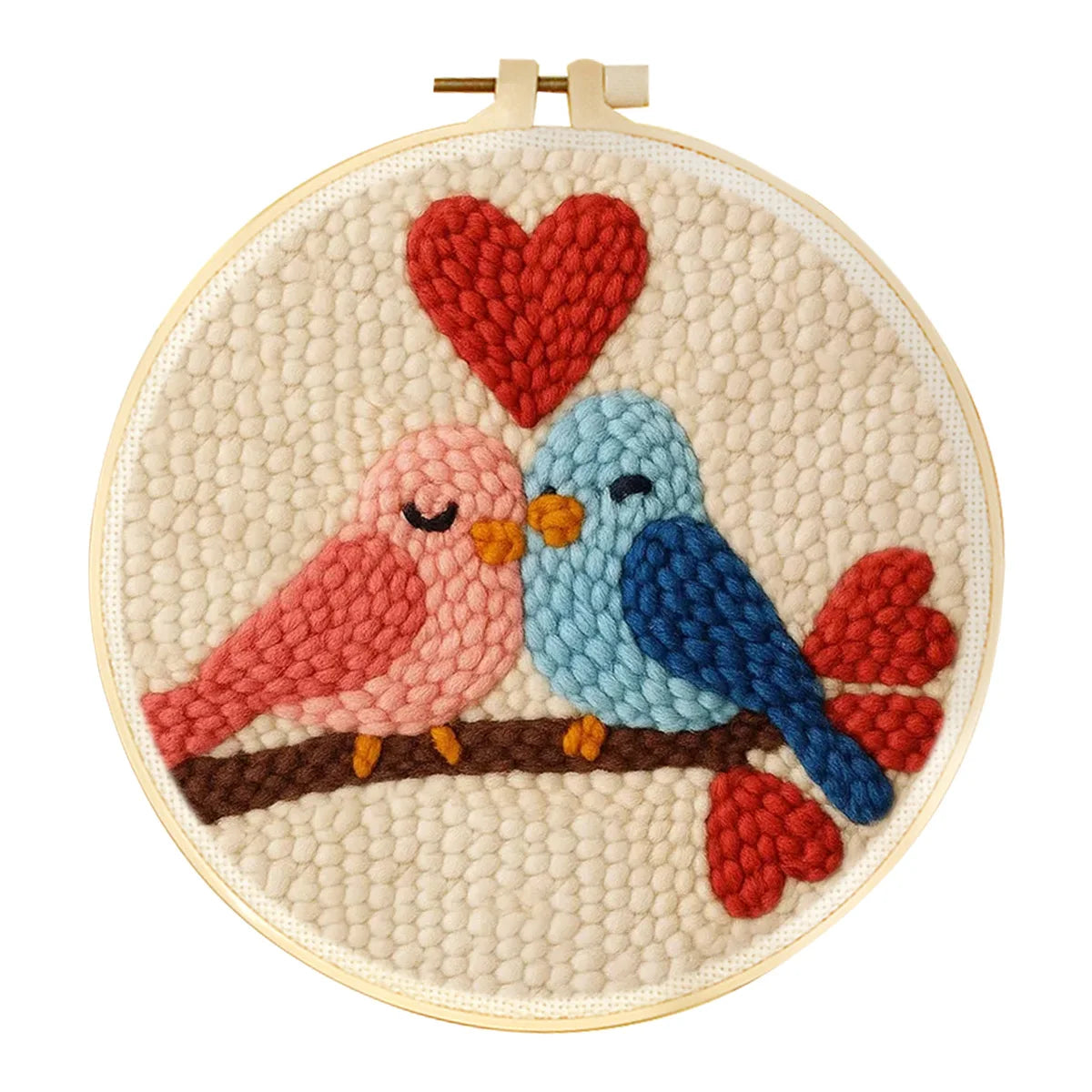 Punch Needle Kit, Animal Patterns with Frame for Handmade Embroidery Art