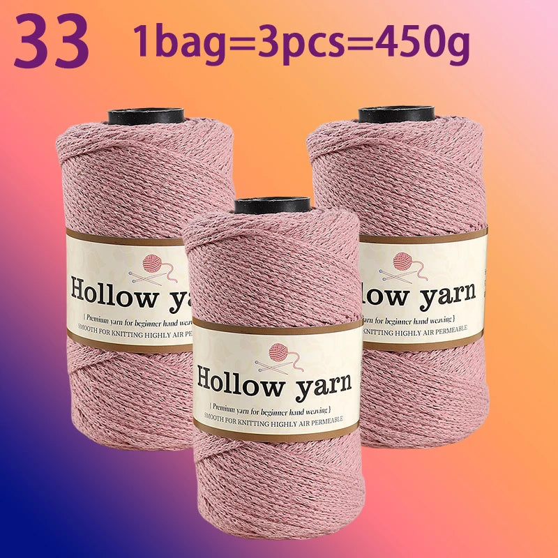 Yarn, Hollow Cord for Bags, Storage Baskets, Floor Mats & Hanging Crafts