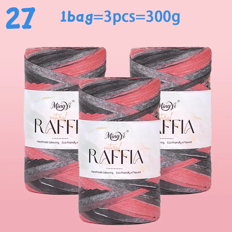 Yarn, Raffia-Style for Handmade Hats, Bags, Floor Mats & Storage Crafts