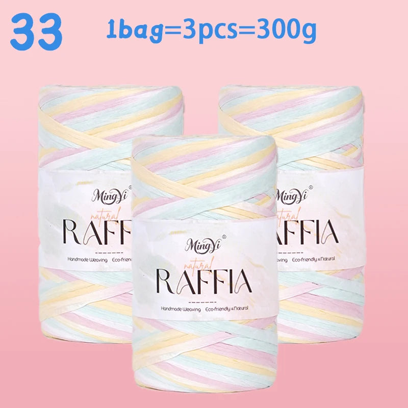 Yarn, Raffia-Style for Handmade Hats, Bags, Floor Mats & Storage Crafts