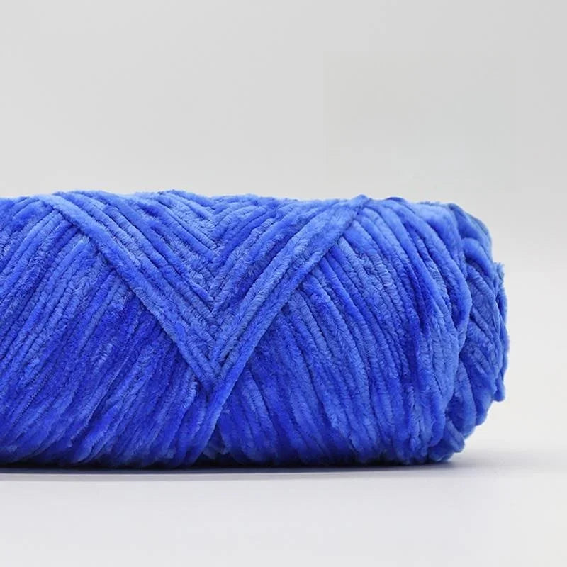 Yarn, Chenille Velvet-Style with Gold Luster for Scarves, Sweaters & Dolls