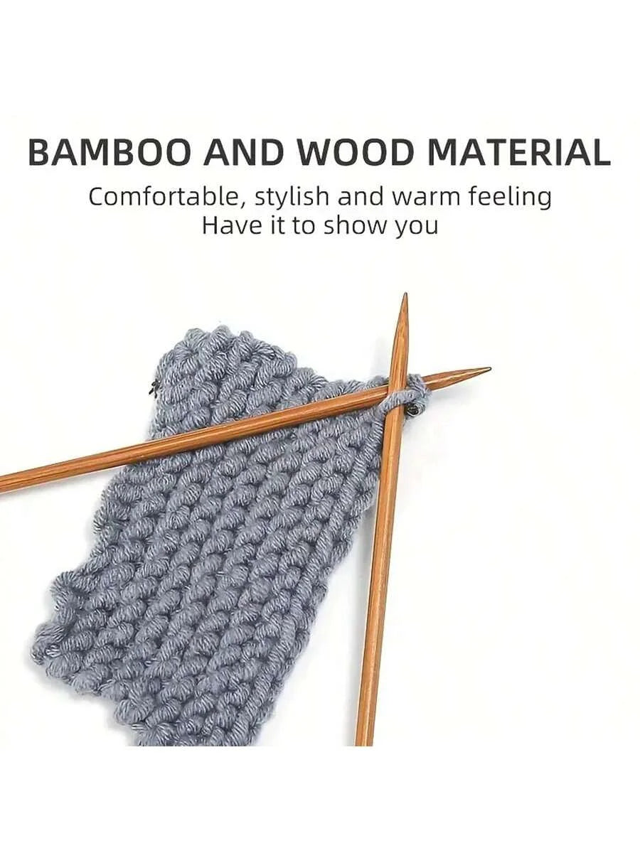 Knitting Needles, Wooden Circular for Handmade Sweaters, Scarves & Socks
