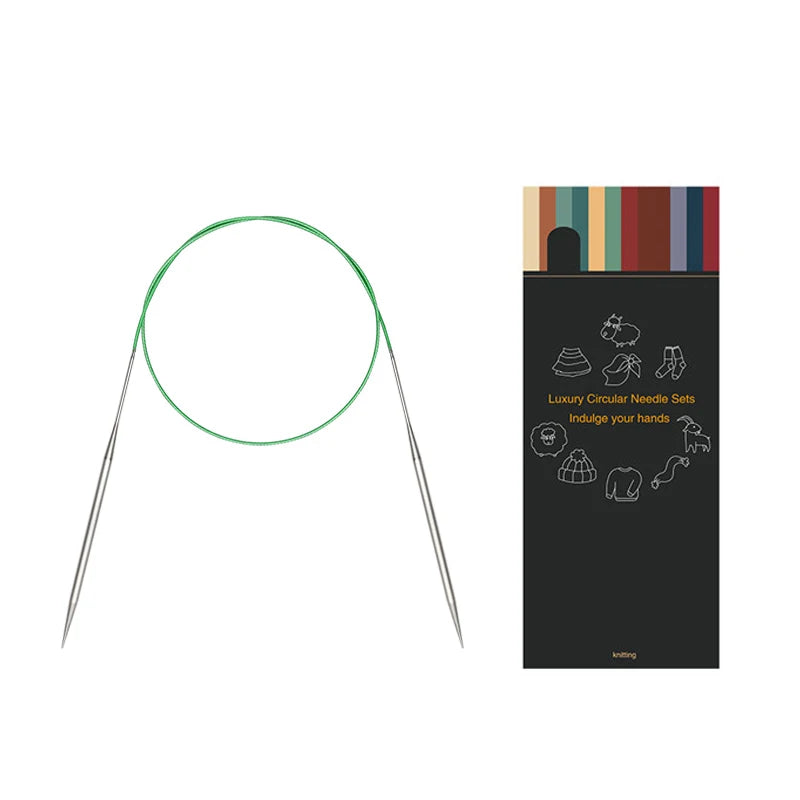 Knitting Needles, LOOEN Stainless Steel Circular for Scarves & Sweaters