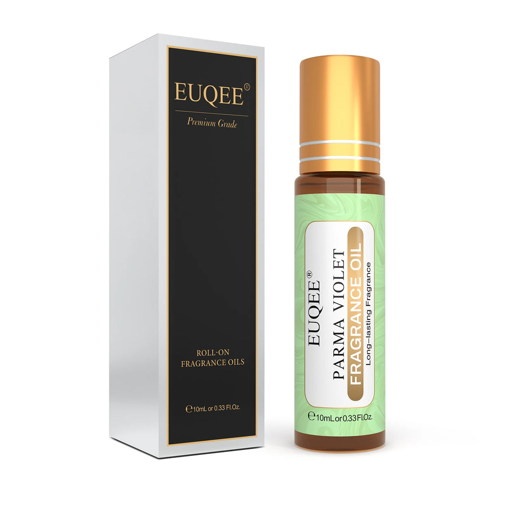 EUQEE 10ml Roll-on Perfume Oils Coconut & Vanilla White Musk Orange Blossom Parma Violet Long-Lasting Roll-On Perfume for Women