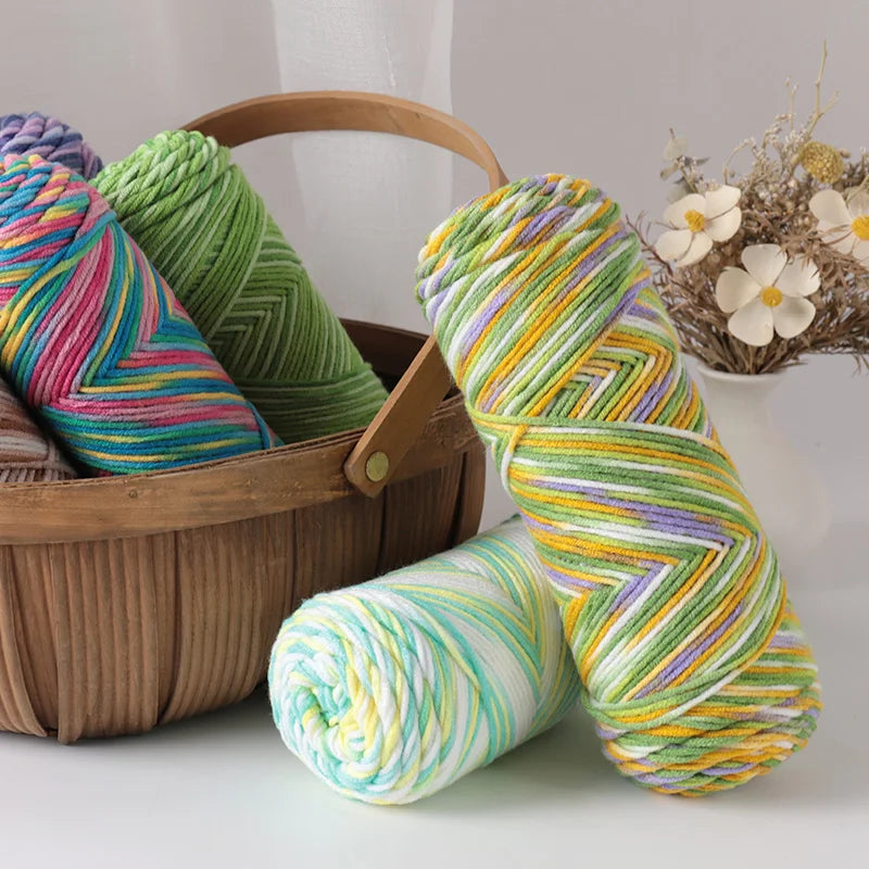 Yarn, Multicolor for Handmade Sweaters, Scarves, Blankets & Crochet Crafts