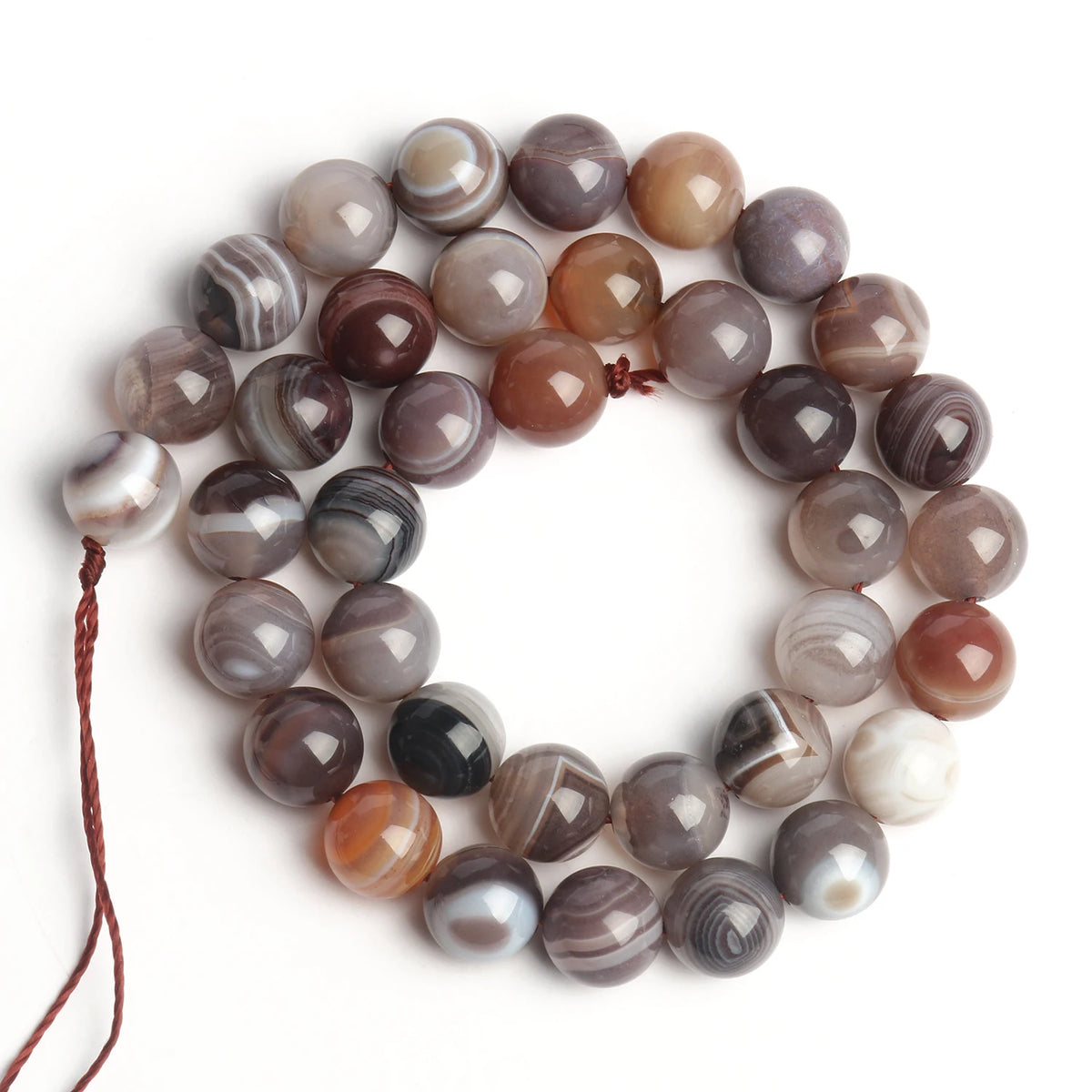 Stone Beads Round Purple Amethyst-Style for DIY Jewelry Making Bracelet Supplies