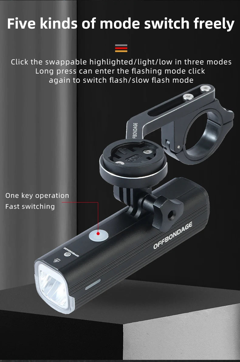 OFFBONDAGE Bike Front Light Rainproof Premium Quality Replacement Accessory