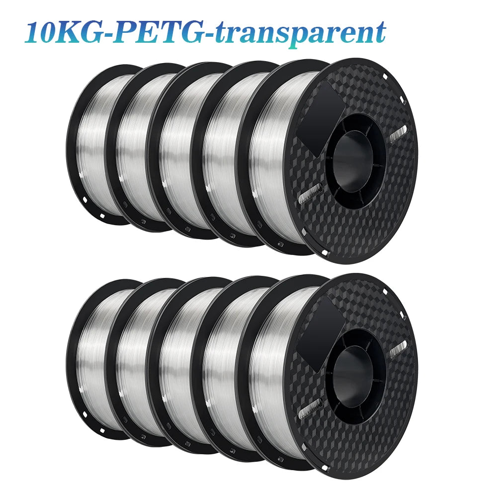 3D Printer Filament PLA & PETG 10KG 10 Rolls 1.75mm Mixed Colors KINGROON