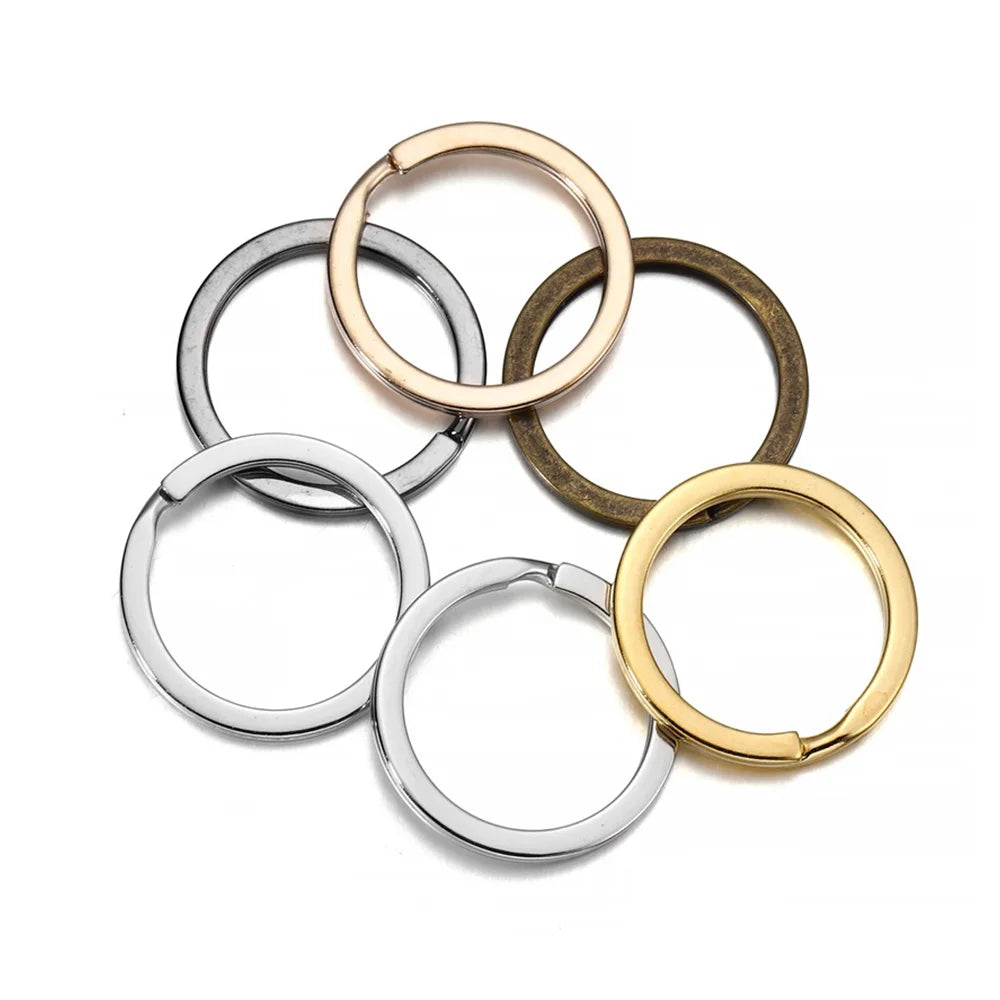 Keyrings Round Metal Gold Color Connectors DIY Jewelry Making Craft Supplies