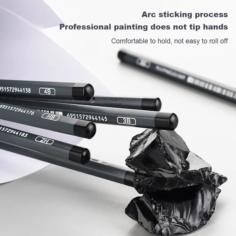 Graphite & Charcoal Sketch Pencil Set — 2H to 14B for Artists & Beginners