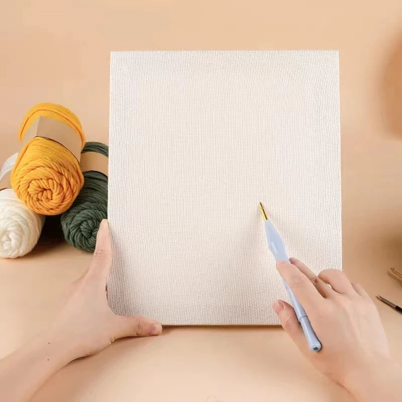Punch Needle Frame with Monk Cloth for Rug Hooking & Embroidery Projects