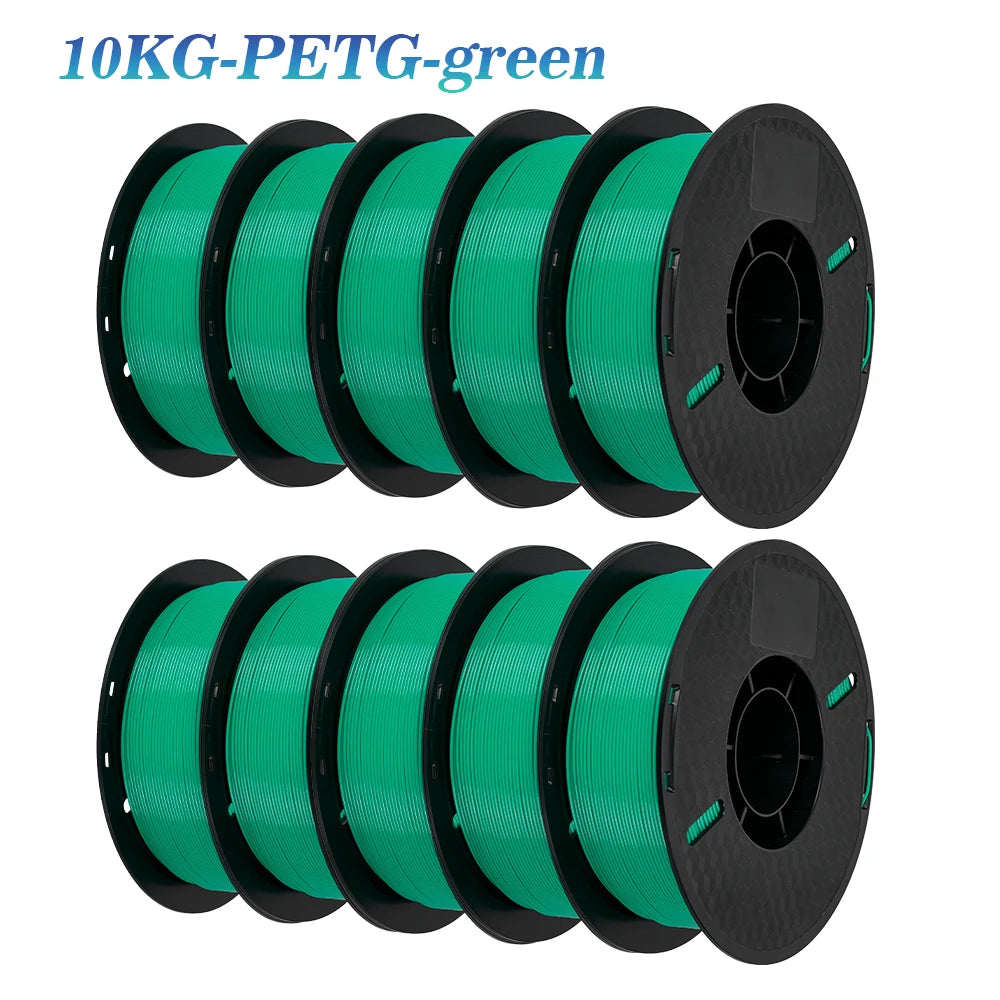 3D Printer Filament PLA & PETG 10KG 10 Rolls 1.75mm Mixed Colors KINGROON