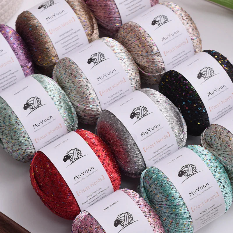 Yarn, Glitter Effect for Knitting Cushions, Bags, Hats & Decorative Crafts