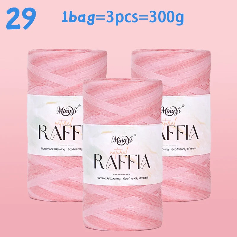 Yarn, Raffia-Style for Handmade Hats, Bags, Floor Mats & Storage Crafts