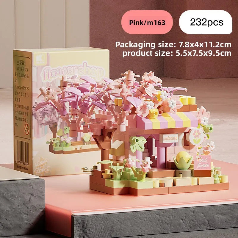 Christmas Gifts Micro Building Block Series Santa Claus Reindeer Puzzle Assembling Bricks Table Decoration Toys Kids