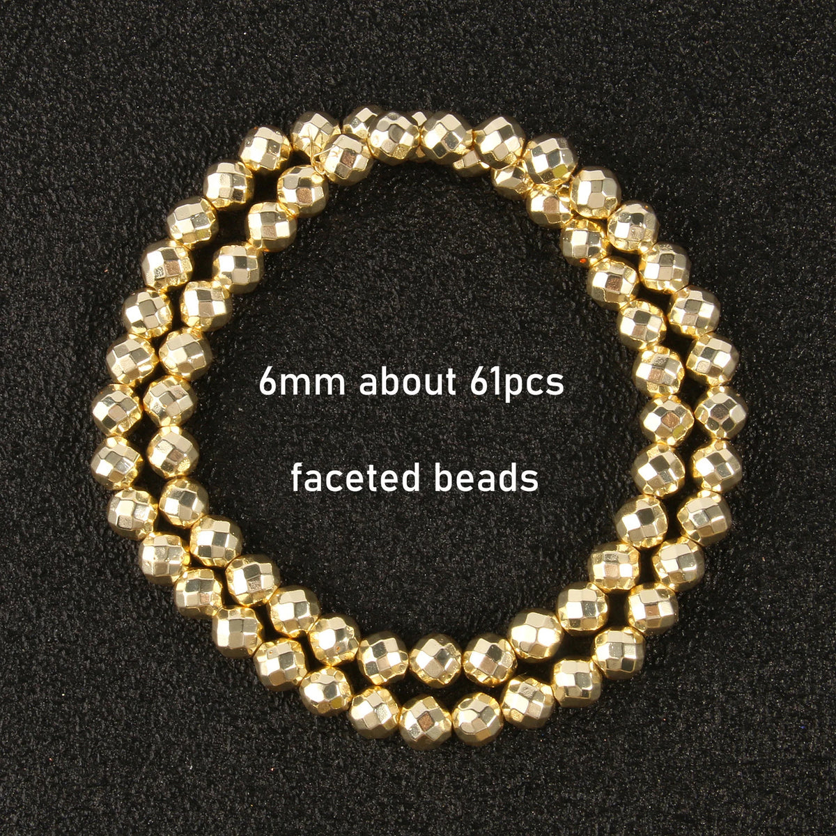 Stone Beads Gold-Tone Hematite-Style Mixed Shapes for DIY Jewelry Making