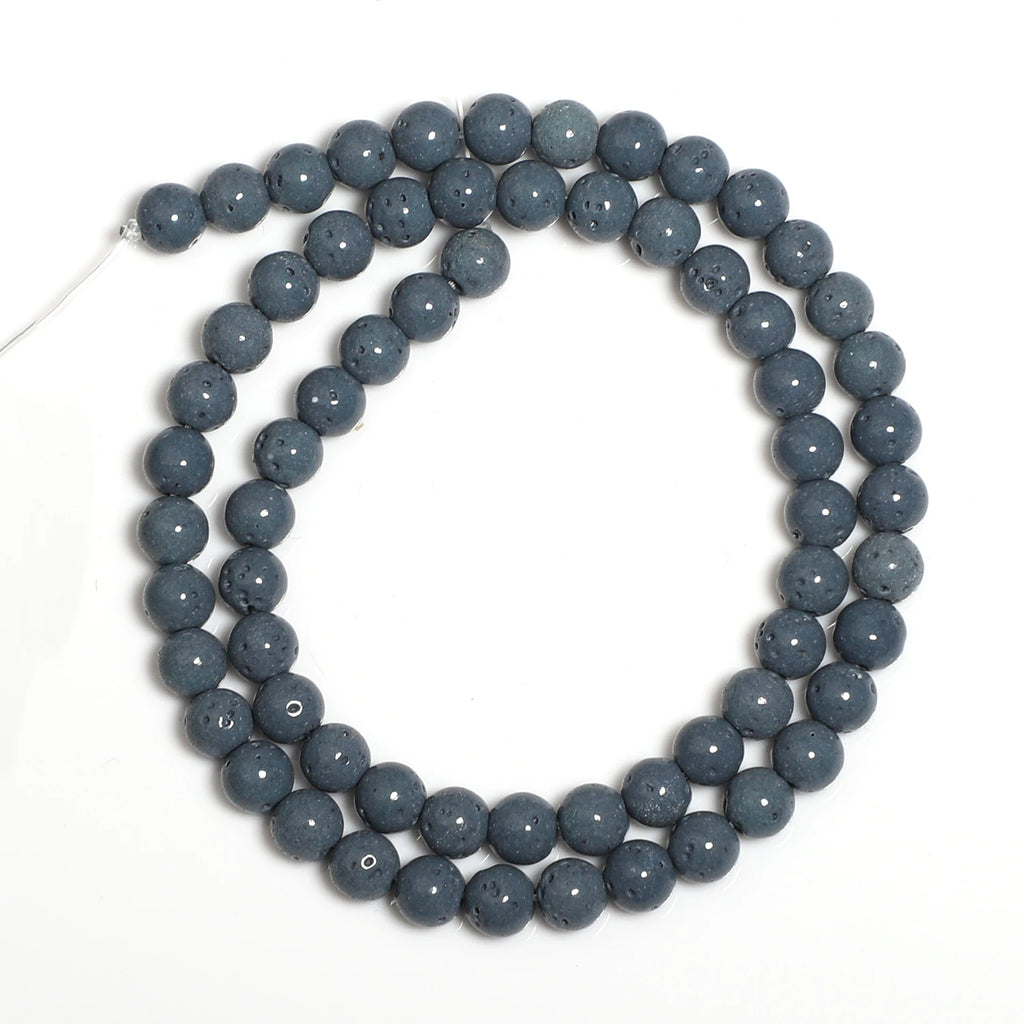 Stone Beads Round Blue Coral-Style Spacers for DIY Jewelry Making Craft Beads