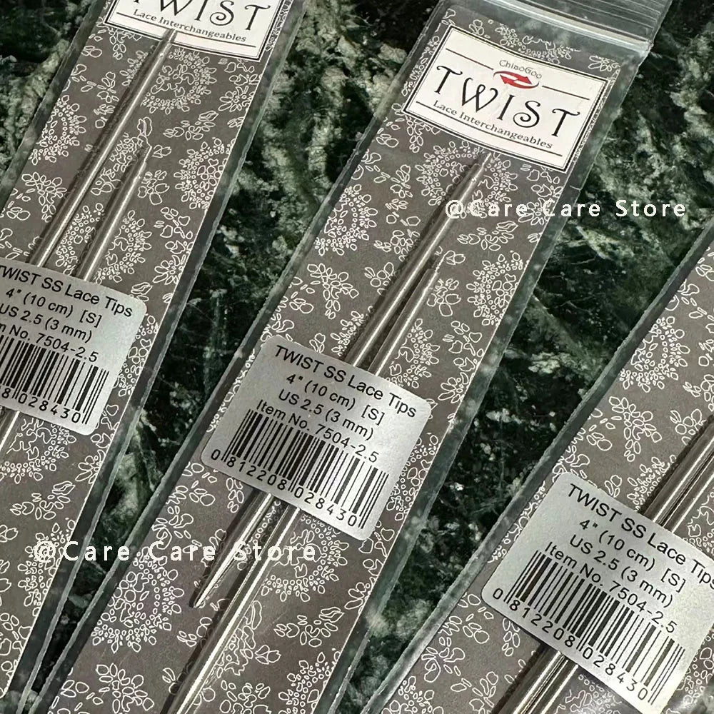 Knitting Needle Tips, ChiaoGoo TWIST Stainless Steel Interchangeable Pair