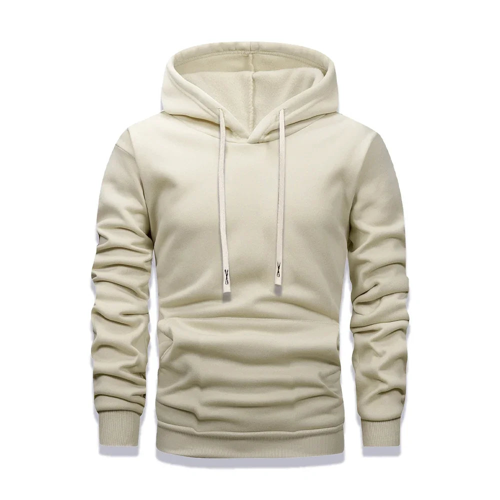 Hoodie Men's Pullover Fleece Drawstring Kangaroo Pocket Casual Warm 8 Colors