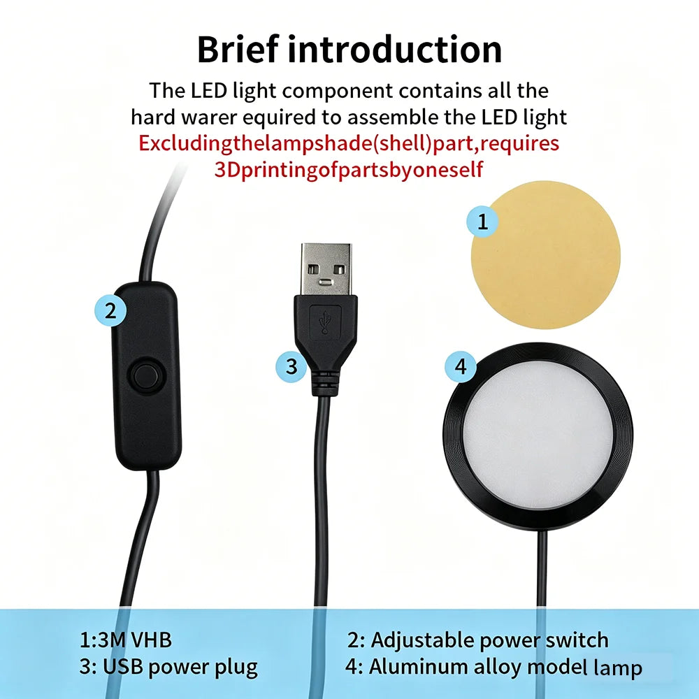For Bambu Lab Adjustable Light Premium Quality Replacement Accessory