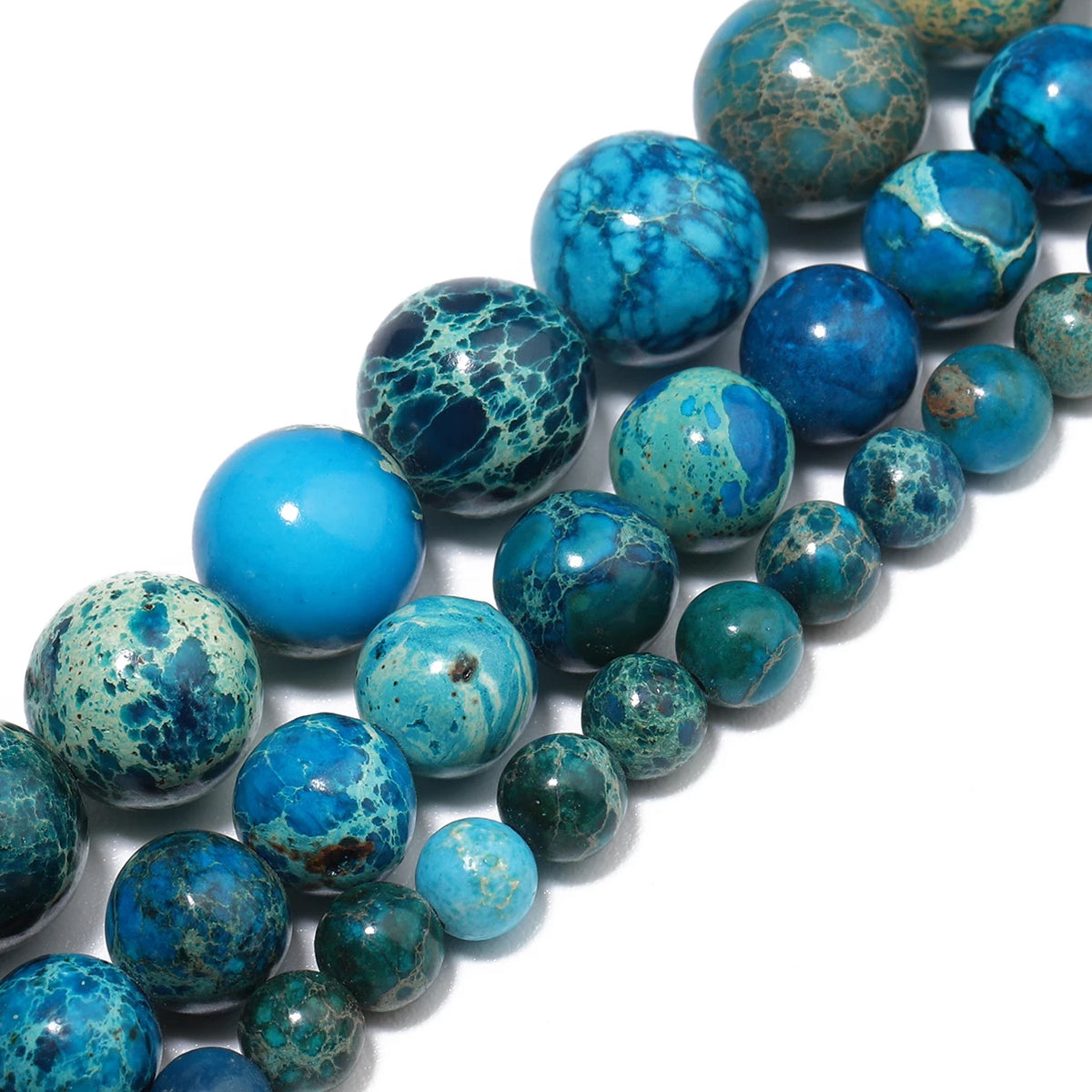 Stone Beads Colorful Sea Sediment Jasper-Style for DIY Jewelry Making