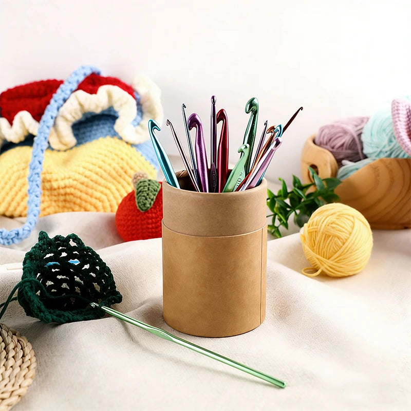 Crochet Hooks, Multicolor Aluminum Set for Handmade Yarn & Weaving Crafts