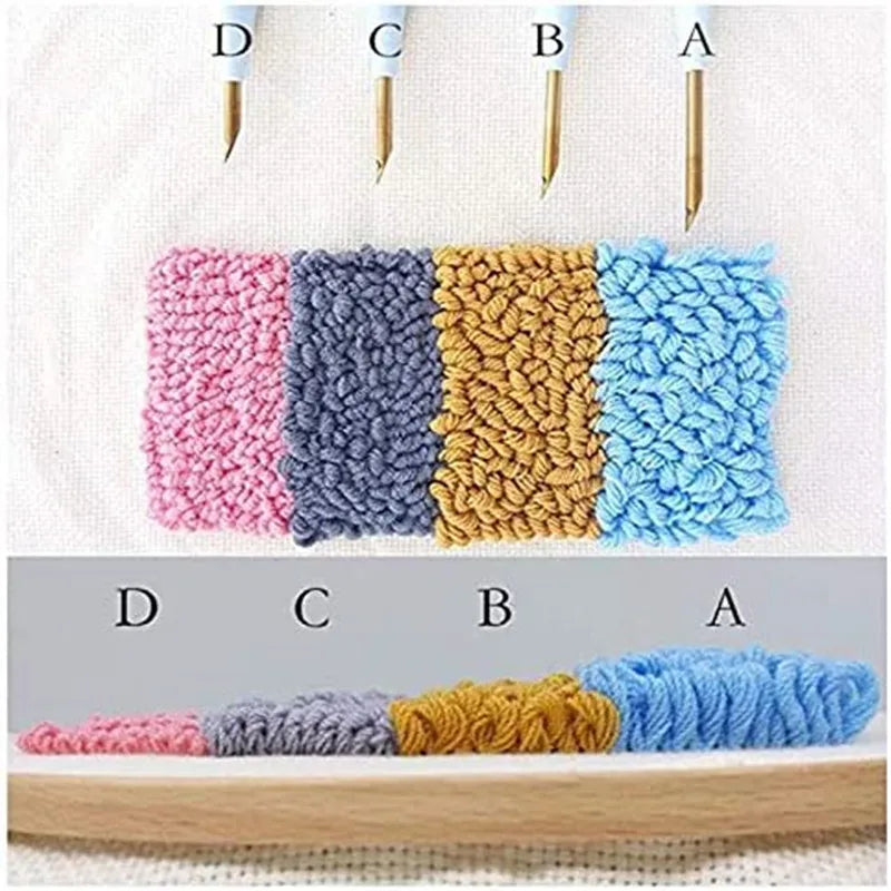 Punch Needle Tool Set, Adjustable Embroidery Pen for Handmade Yarn Crafts