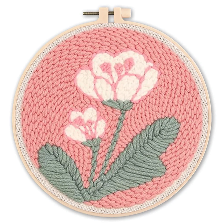 Punch Needle Kit, SDOYUNO Flowers for Beginner Embroidery & Yarn Painting