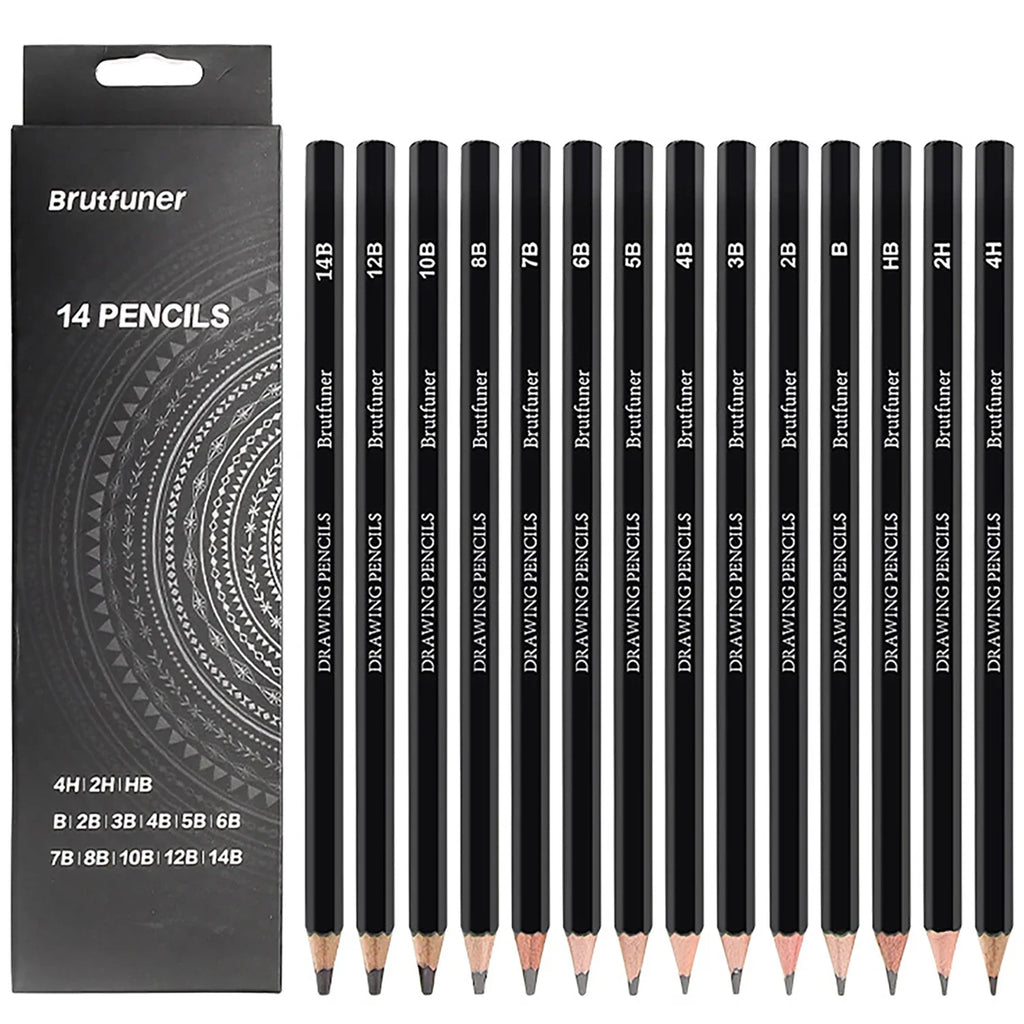 Sketching & Drawing Set with Graphite, Charcoal & Blending Tools