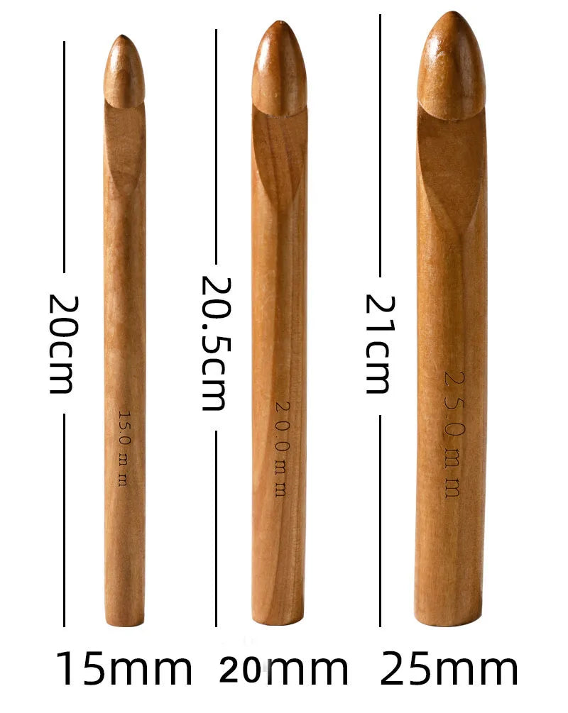 Crochet Hooks, Wooden for Handmade Yarn Crafts, Knitting & Crochet