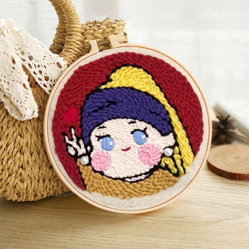 Punch Needle Kit, SDOYUNO Animal Hoop Art for Handmade Home Decor