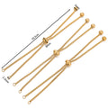 Bracelet Chains Stainless Steel Adjustable Slide Beads DIY Jewelry Making