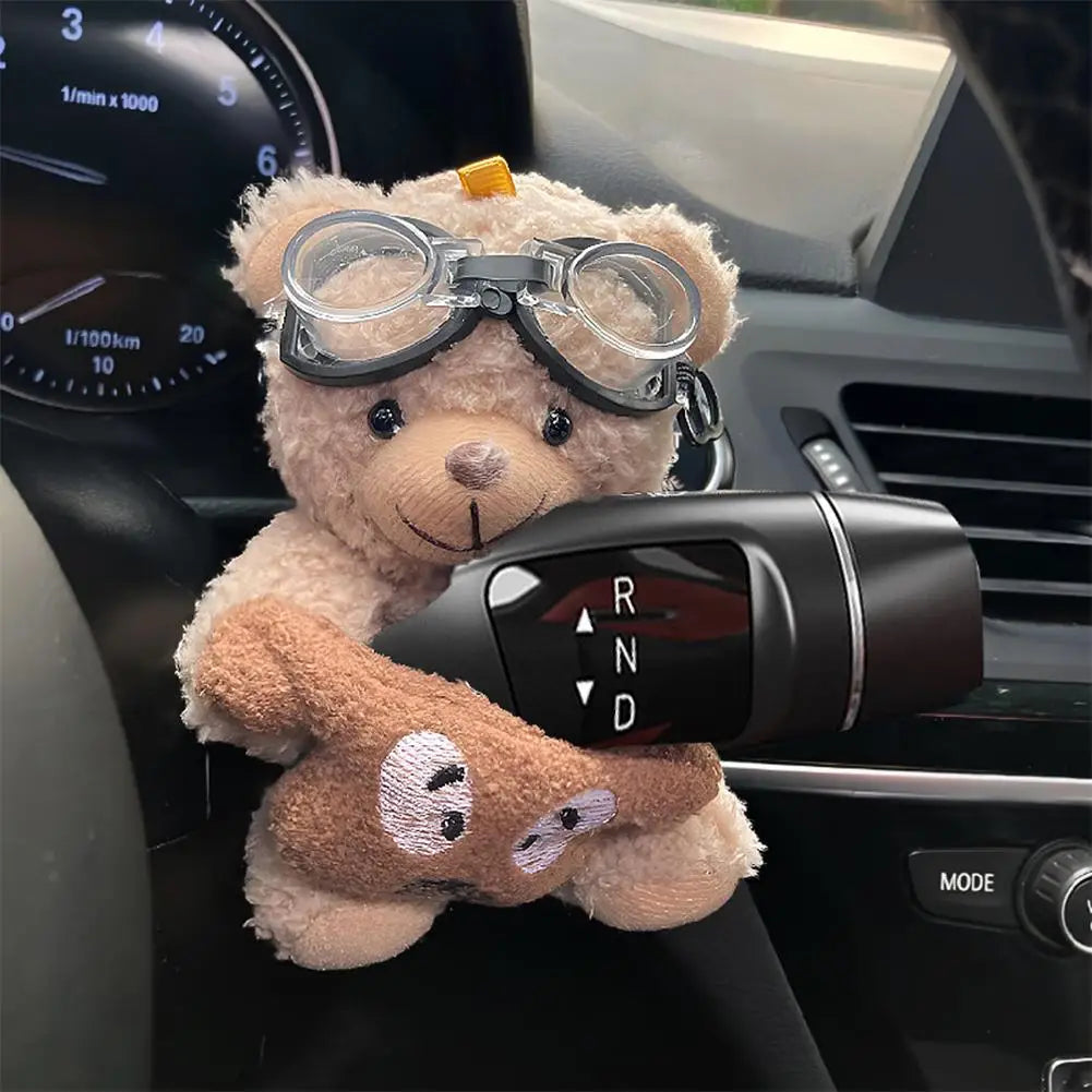 Cute Bear Car Gear Shift Car Dashboard Ornament Decoration