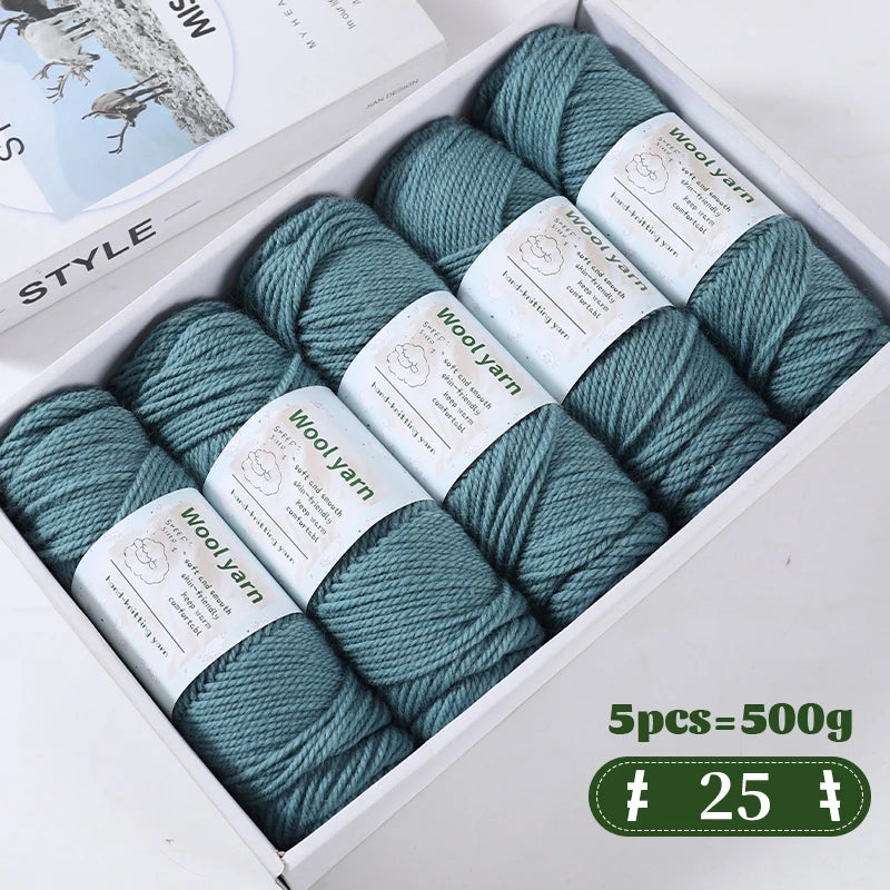 Yarn, Thick Rainbow Gradient for Coats, Scarves, Gloves & Creative Knitwear