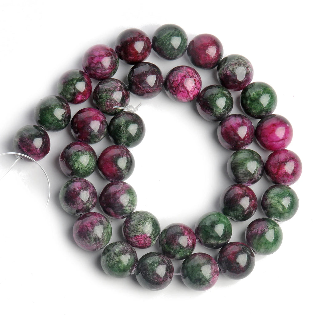 Stone Beads Round Purple Amethyst-Style for DIY Jewelry Making Bracelet Supplies