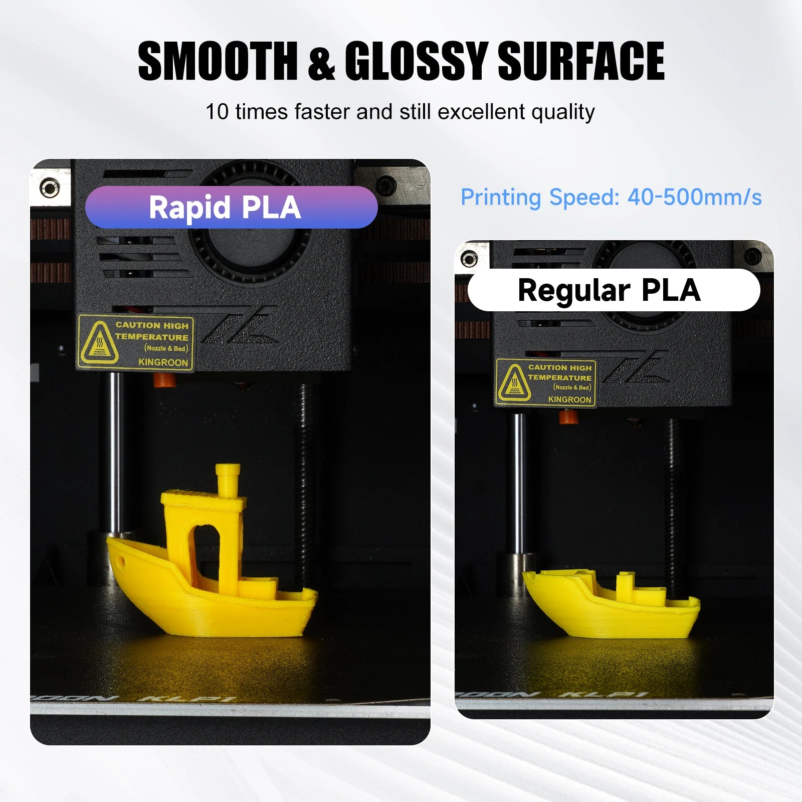 KINGROON HS-PLA Filament 1.75mm High Speed PLA 3d Printer Filament For Bambu All FDM 3D Printer 3D Printing Materials 5/10KG