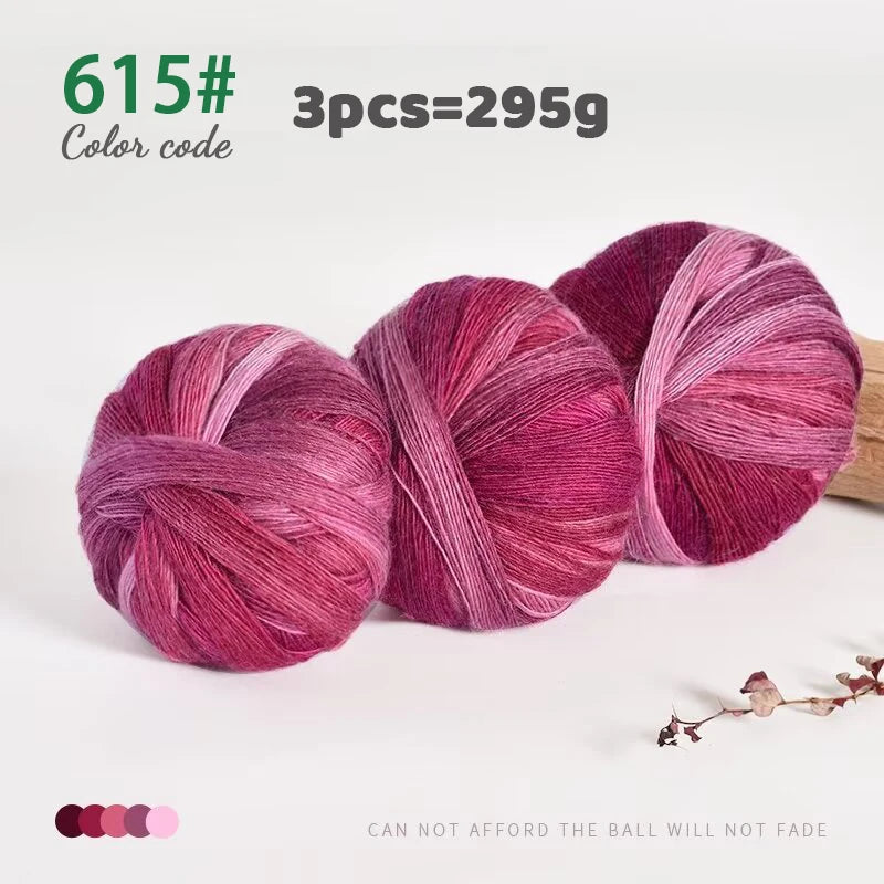 Yarn, Rainbow Gradient for Handmade Shawls, Sweaters, Hats & Knitwear