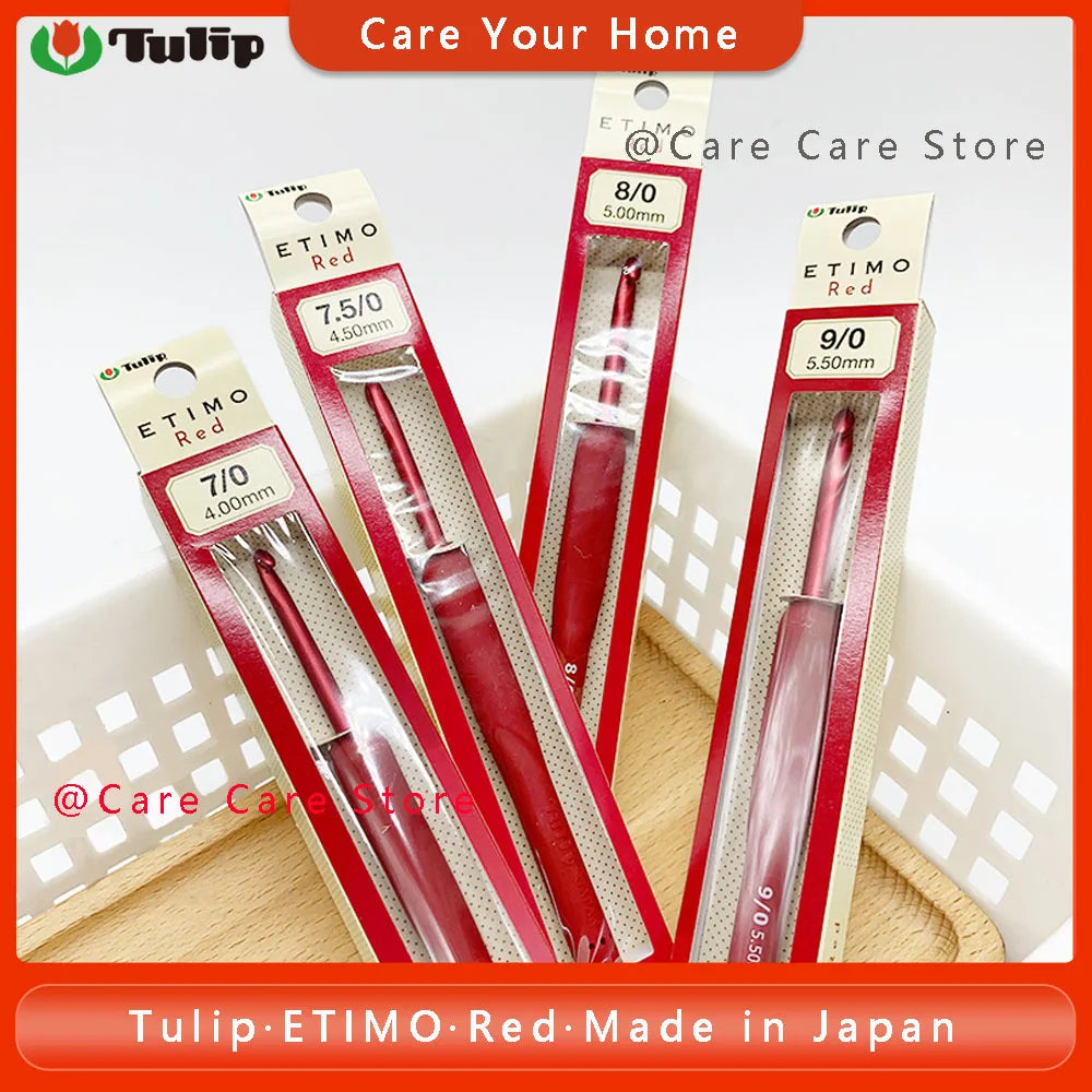 Crochet Hook, Tulip Etimo Red for Handmade Yarn & Needlework Projects