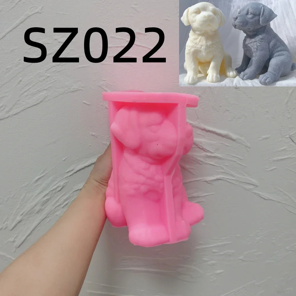 Dog Breed Candle Mold, 11 Styles — Puppy Silicone Mold, Soy Wax & Resin