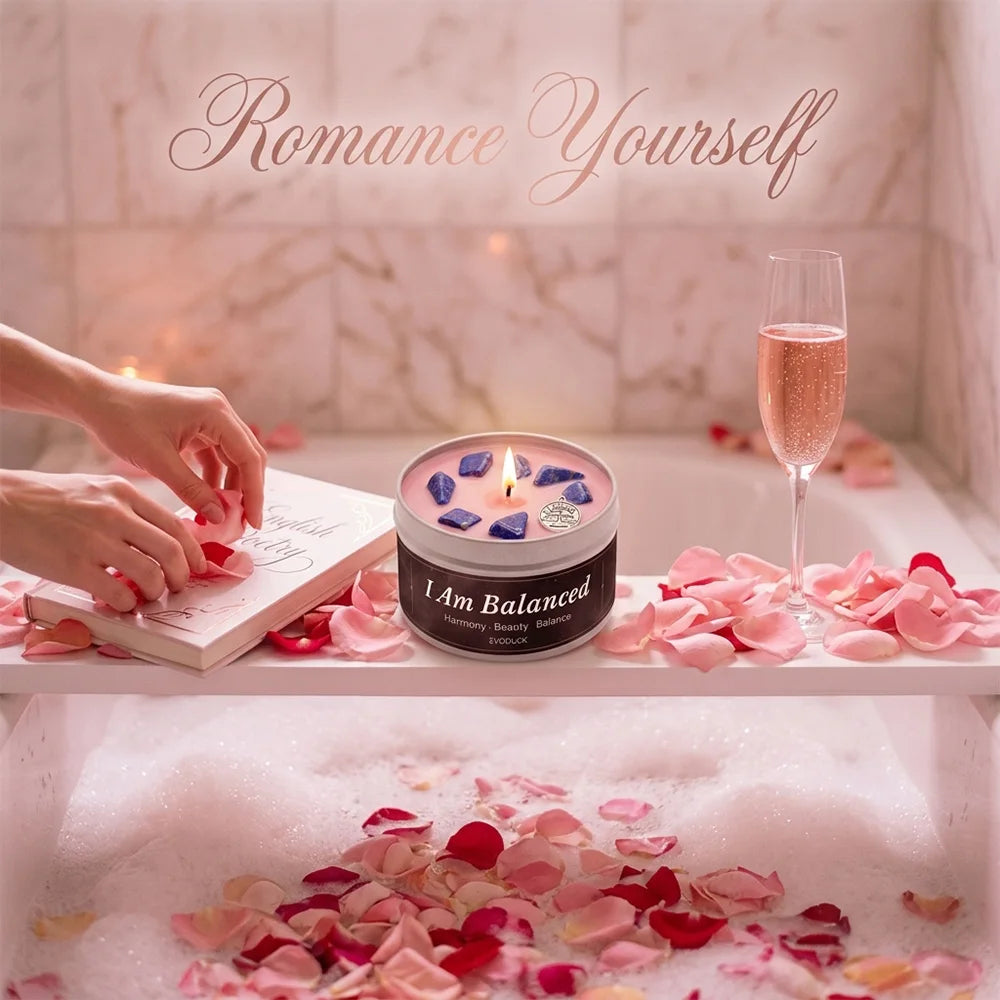 Libra Astrology Scented Candle, Rose Amber, Constellation Aromatherapy Candle in Tin, Home Fragrance Decor Birthday Gift, 3oz