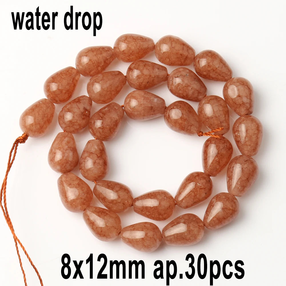 Stone Beads Nude Sunstone-Style Faceted Irregular for DIY Jewelry Making