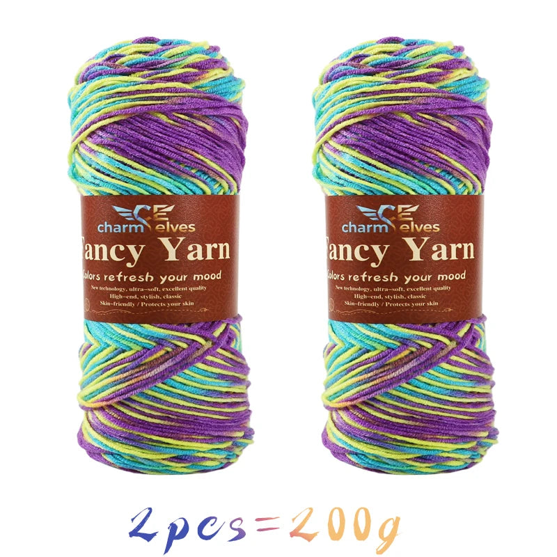 Yarn, Multicolor Gradient for Sweaters, Scarves, Hats, Gloves & Slippers