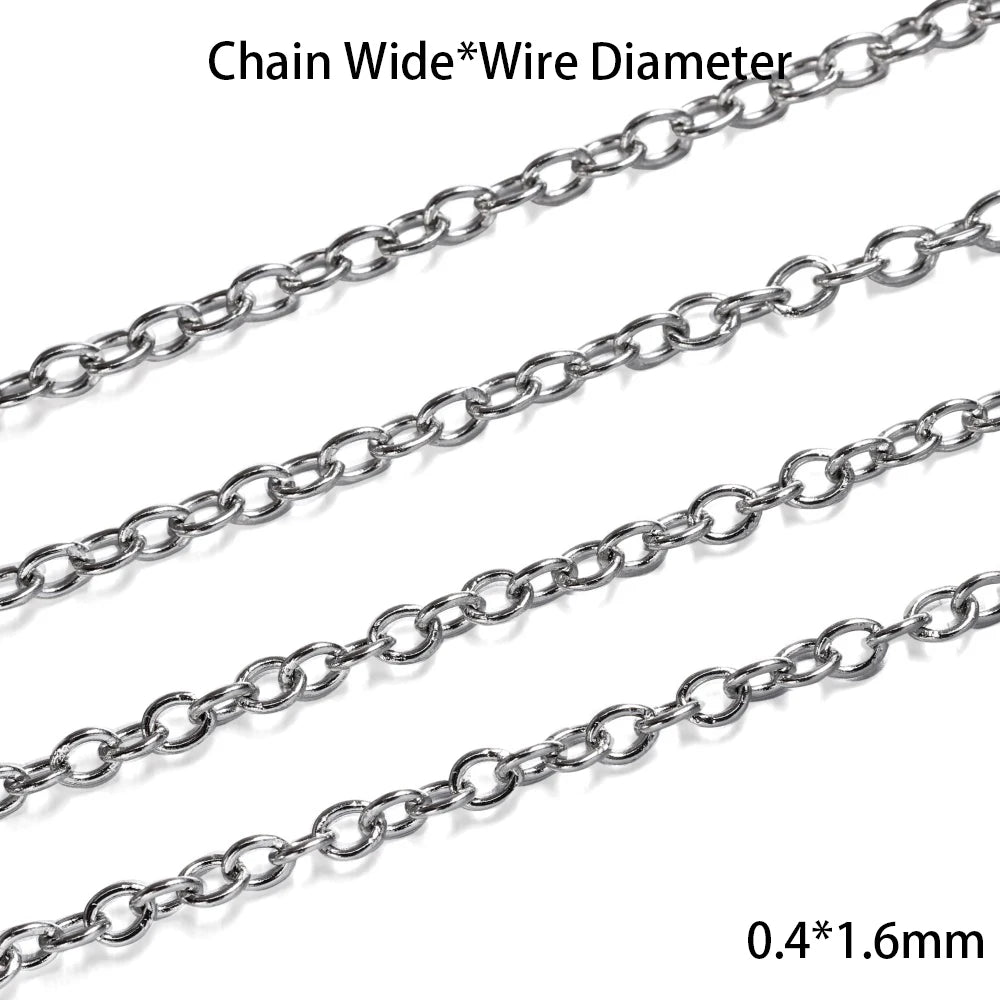 Jewelry Chains Stainless Steel Multi Styles Necklace Bracelet DIY Jewelry Making