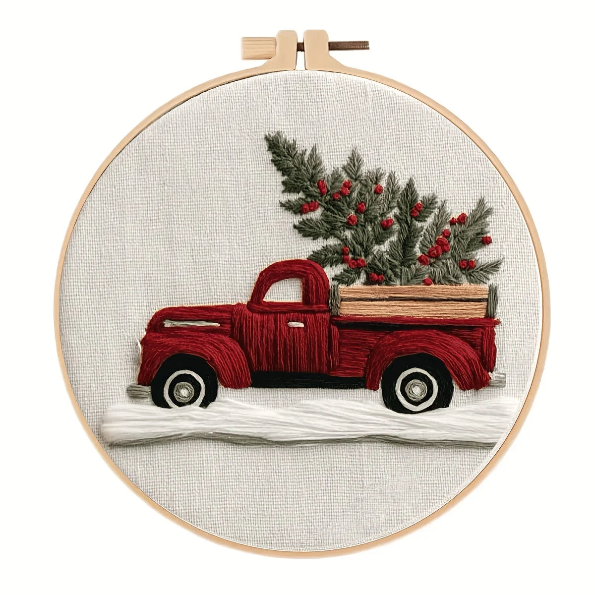 Christmas pattern hand-embroidery DIY material package set, equipped with an English guide and instruction manual, is particular