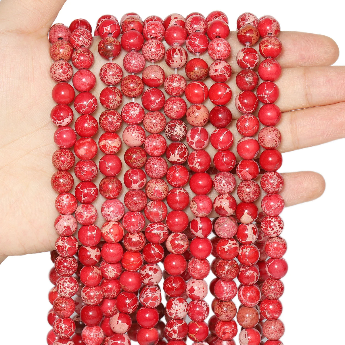 Stone Beads Colorful Sea Sediment Jasper-Style for DIY Jewelry Making