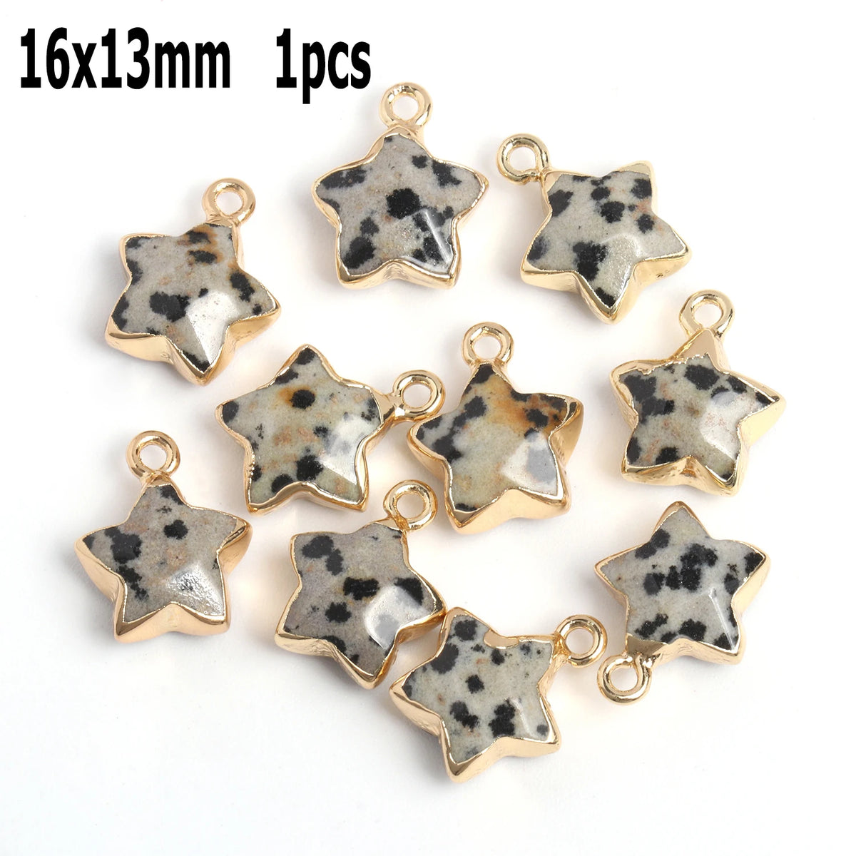 Stone Beads Spot Jasper-Style Round Heart Faceted Shape Spacer Bracelet Supplies
